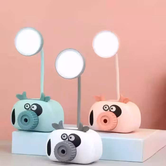 چراغ مطالعه و جاقلمی و مدادتراش فانتزی طرح گاو