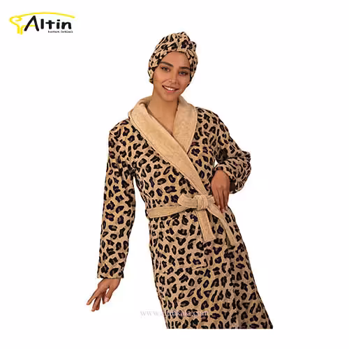 حوله تنپوش پودایران طرح پلنگی نسکافه ای سایز 125