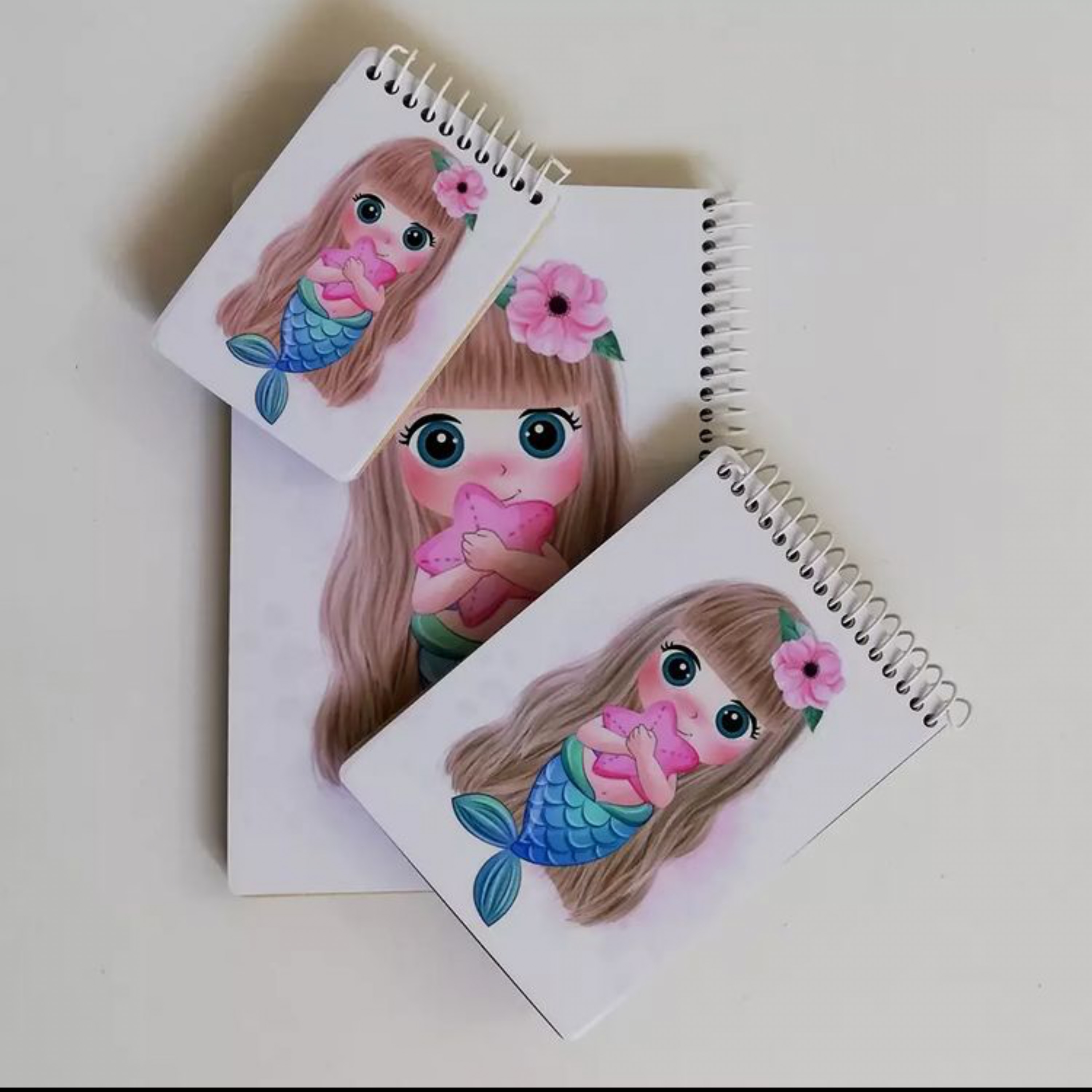 ست سه عددی دفترچه طراحی کرافت طرح پری دریایی