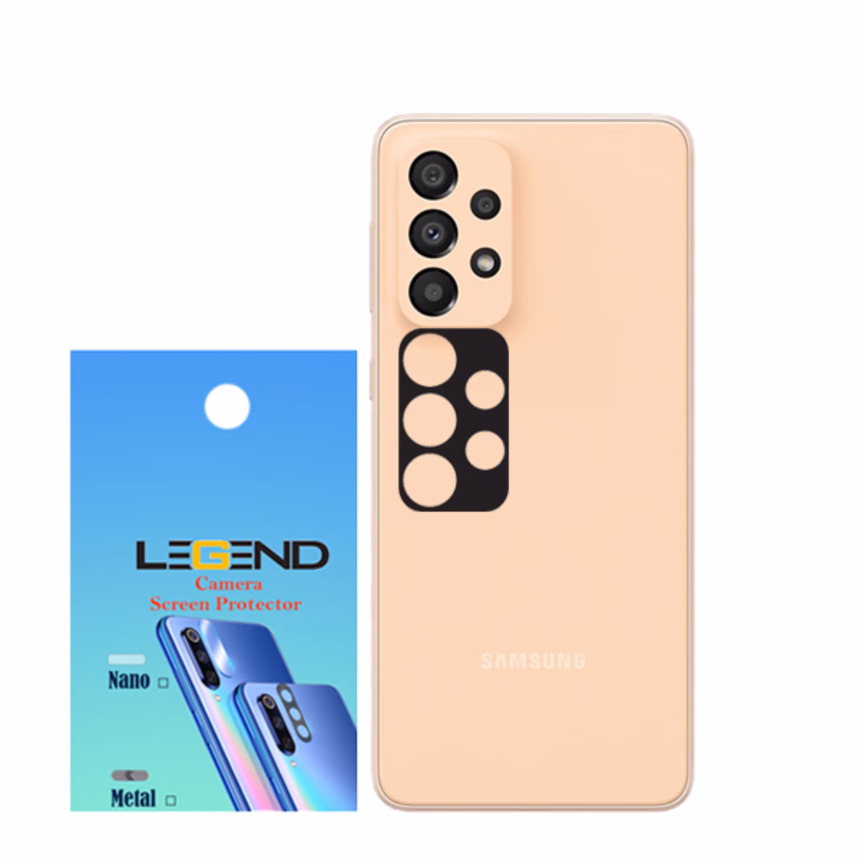 محافظ لنز دوربین فلزی مدل LEGEND مناسب موبایل سامسونگ Galaxy A33 