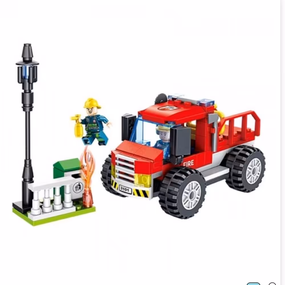 لگو  ماشین آتش نشانی و مینی فیگور 148تکه
