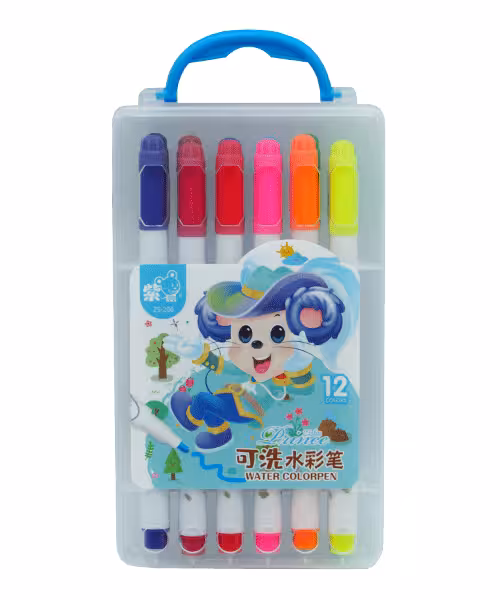 ماژیک نقاشی چمدانی باریک 12 رنگ