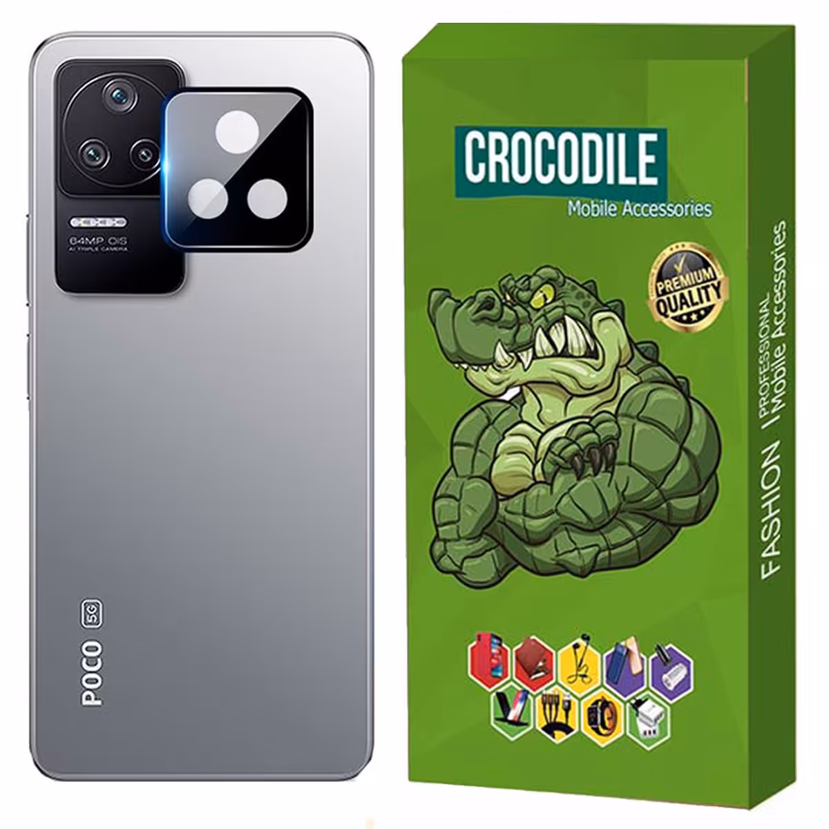 محافظ لنز دوربین کروکودیل مدل C-3D مناسب برای گوشی  شیائومی  Redmi K50