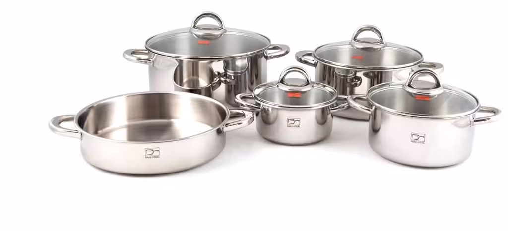 سرویس قابلمه استیل پارس استیل(9پارچه)