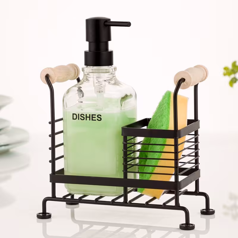 جا مایعی شیشه ای تک استنددار  مشکی لیمون (limon)