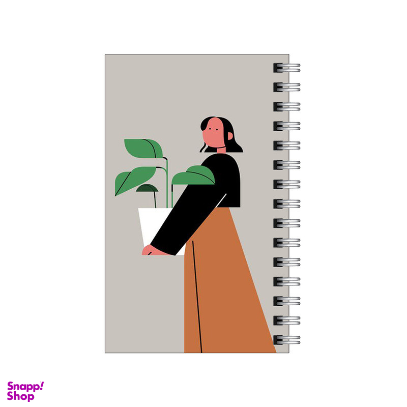 دفترچه یادداشت مدل to do list طرح دختر و گلدان فیلکوس کد 6739293