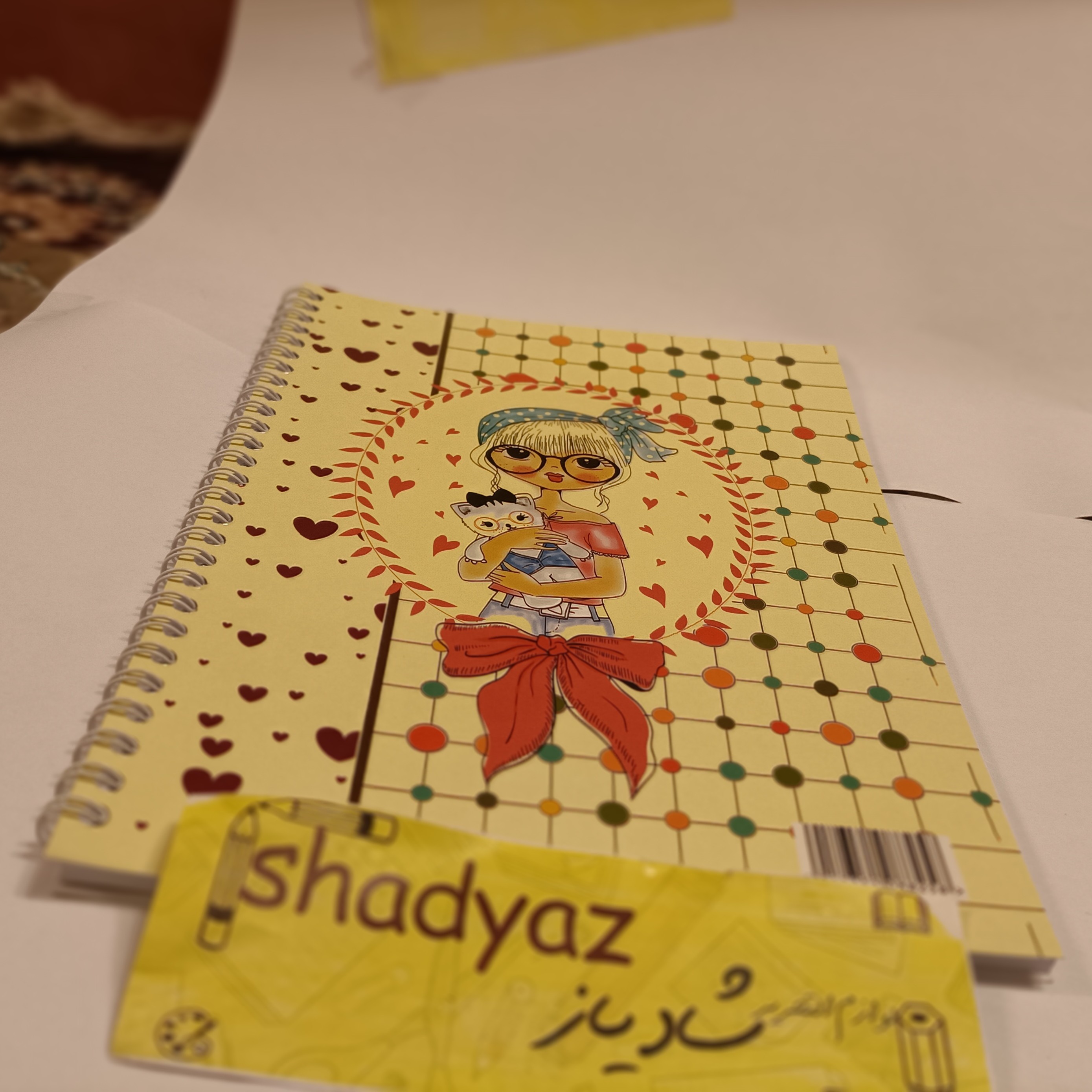 دفتر 50 برگ سیمی خط دار جلد مقوا کد 59