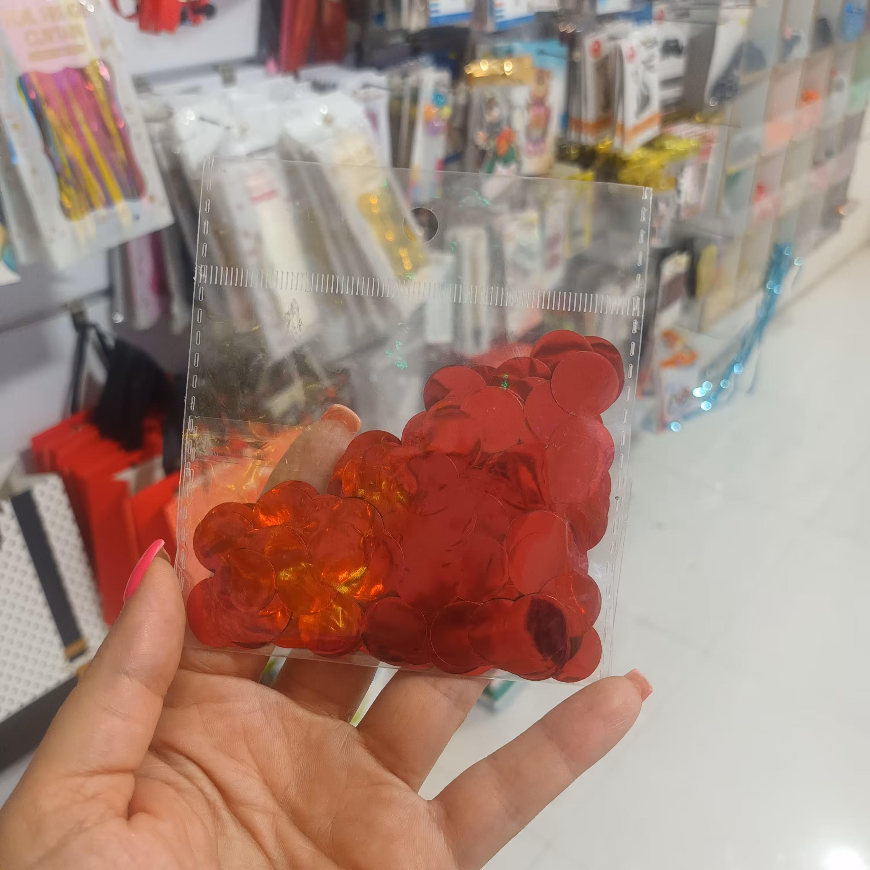 پولک قرمز - پولک بادکنک قرمز 