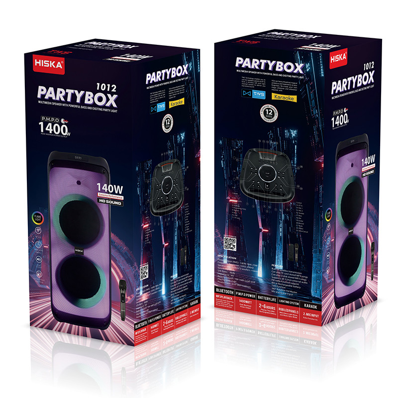 اسپیکر بلوتوثی قابل حمل هیسکا مدل PARTY BOX 1012
