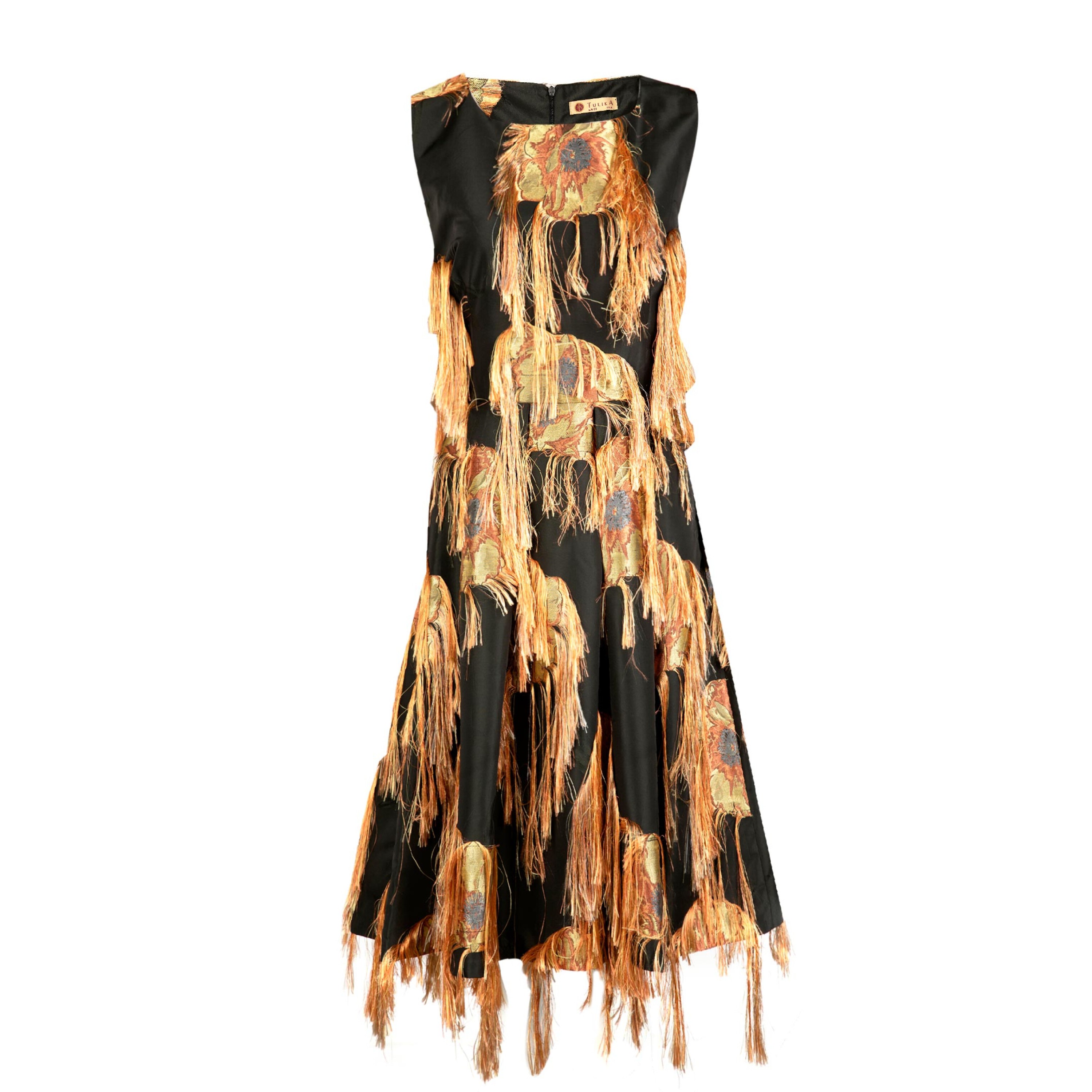 پیراهن مجلسی طلایی