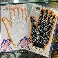 دستکش توری زنبوری جدید سفید و مشکی زیبا 