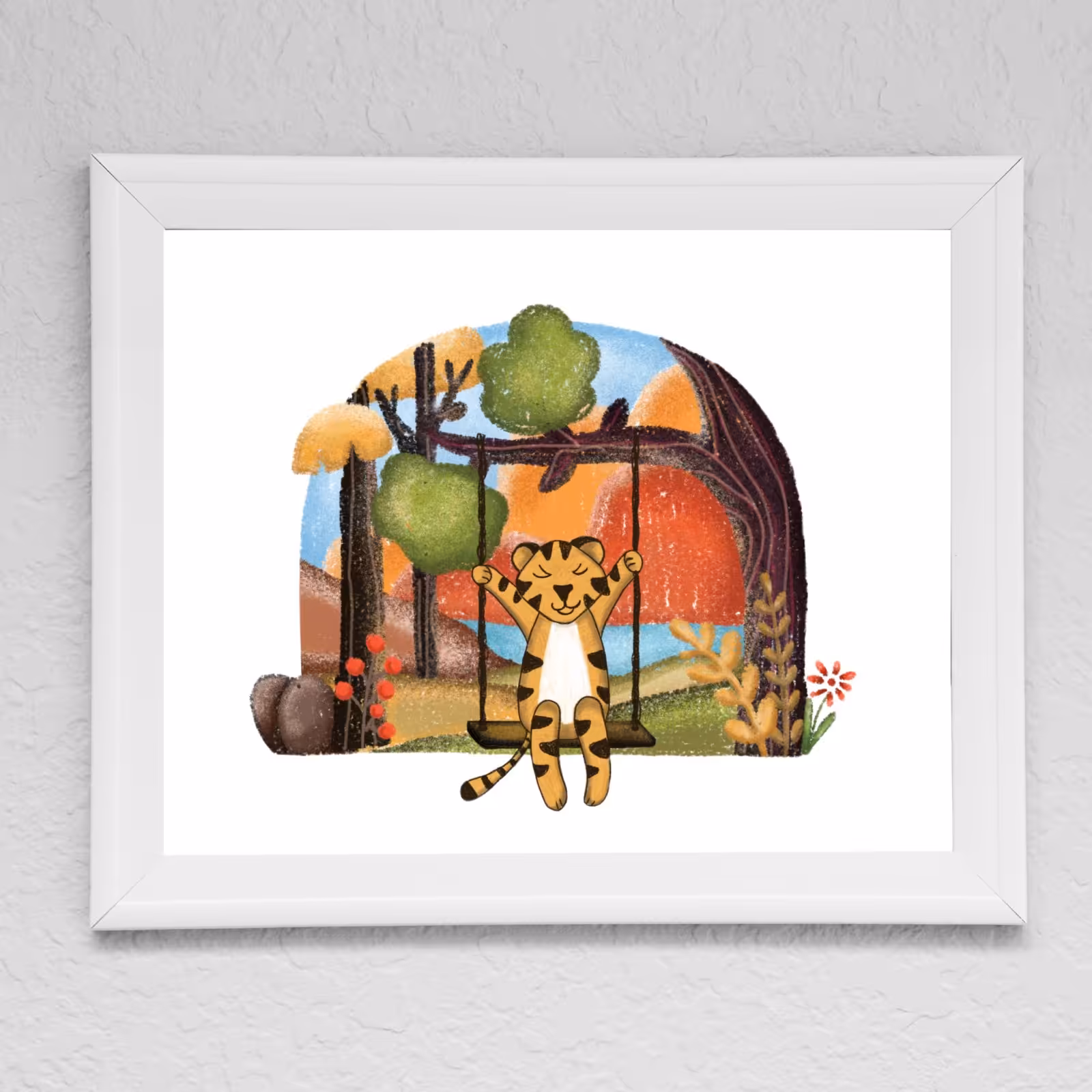 تابلو نقاشی دیجیتال ببری🐯