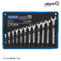 ست آچار یک سر رینگ یک سر تخت نووا 12 عددی مدل 9431