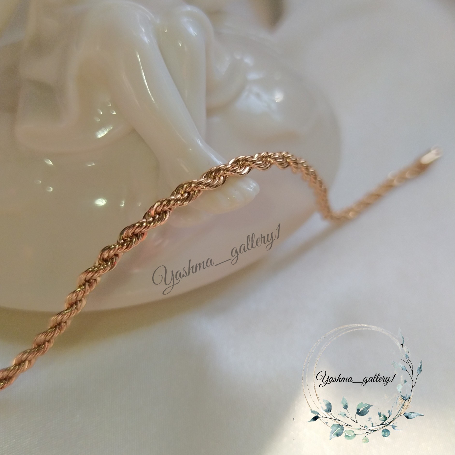 دستبند طلایی طنابی 