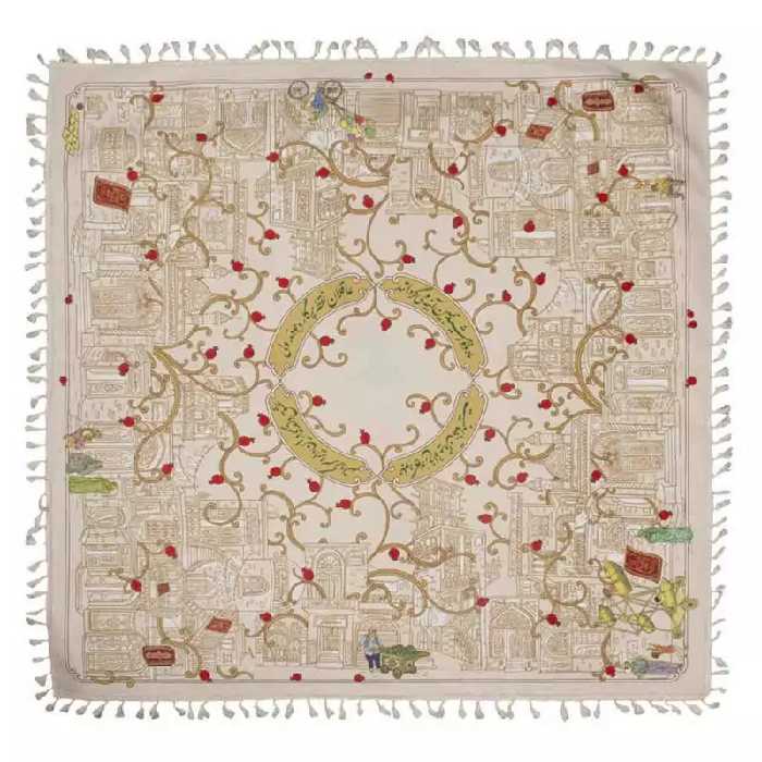 00103013-سفره مخمل شهر فرنگ-100در100سانت