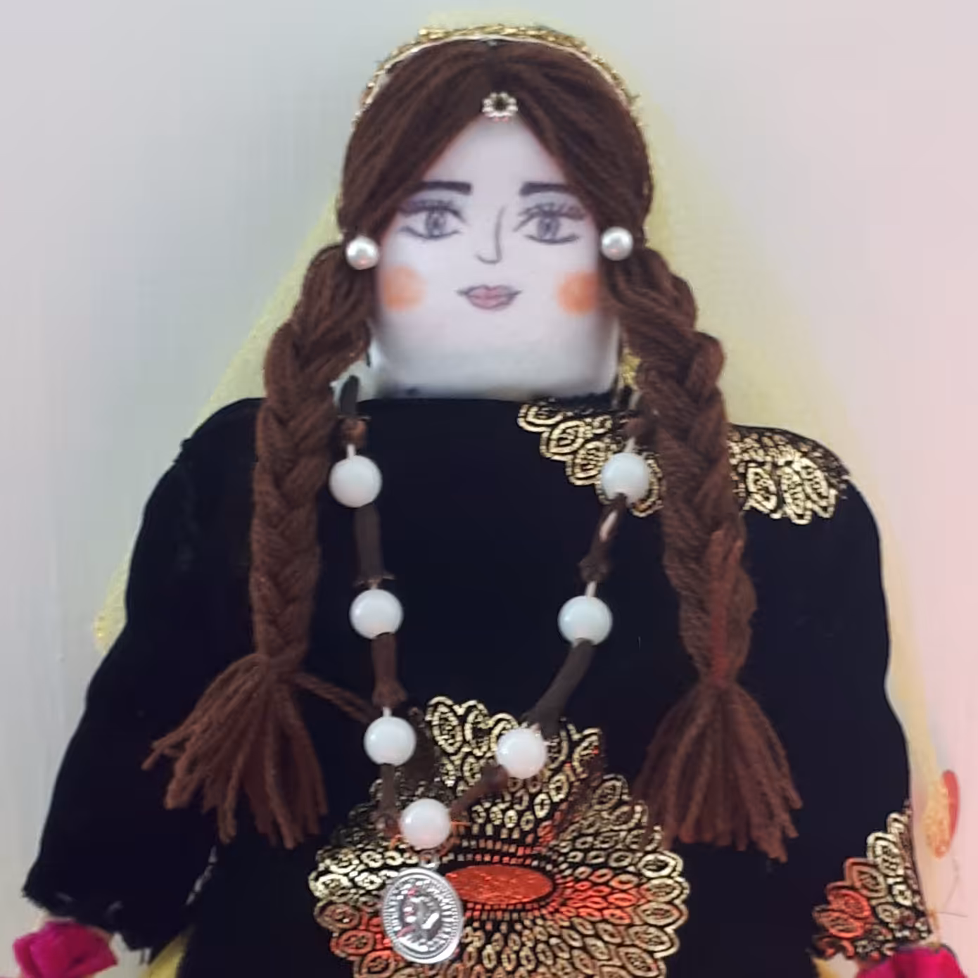 عروسک سنتی محلی لیلی چوبی دست ساز و متحرک(رقصان)