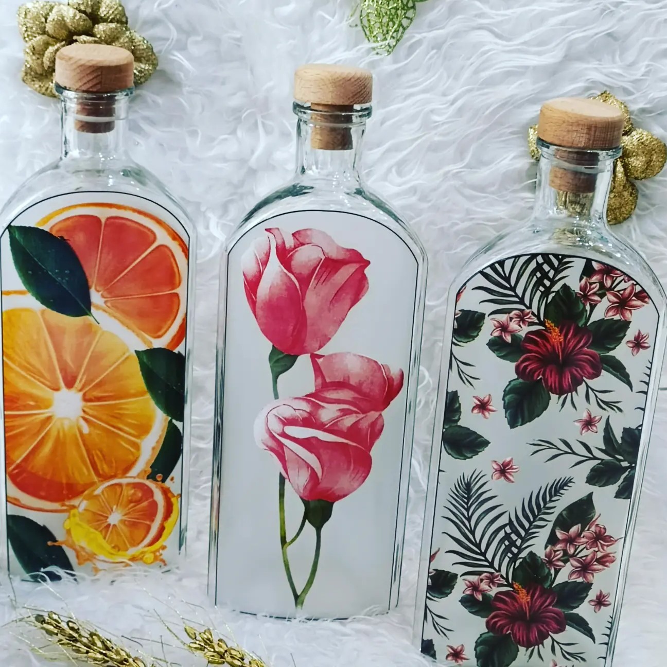بطری آب سه بعدی طرحدار با درب چوبی