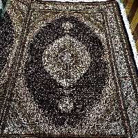 فرش دستبافت ماهی خرّم بافت خوی اندازه 6 متری سرمه ای کد 144