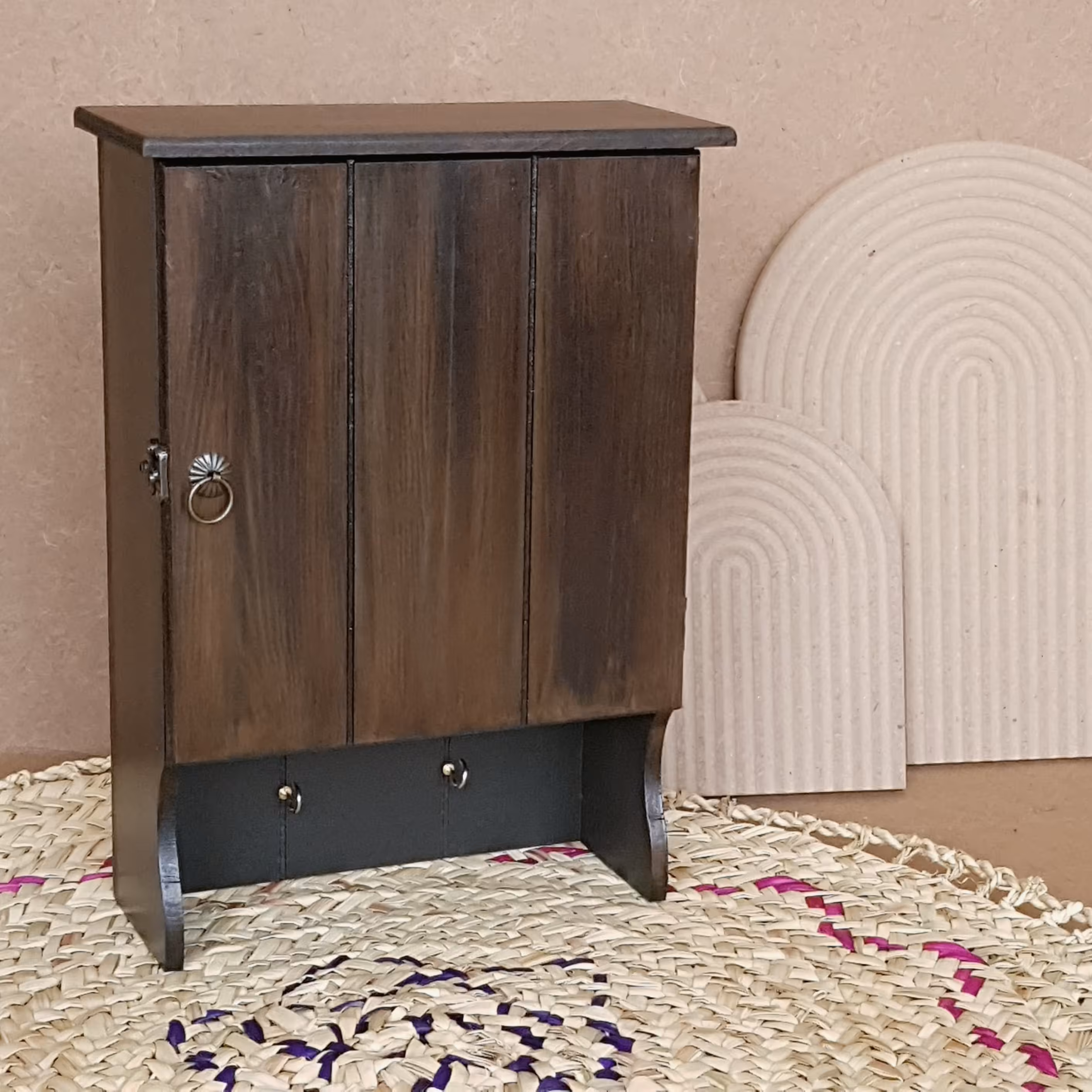 جاکلیدی دیواری دردار چوبی