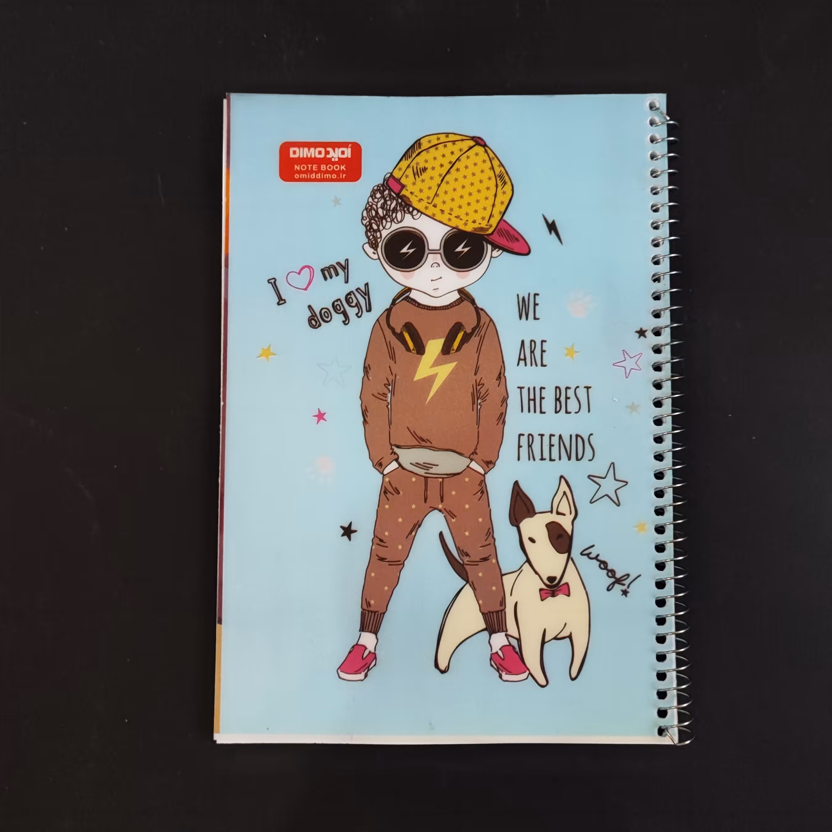 دفتر  نقاشی  50 برگ - امید -  جلد طلقی سیمی - طرح  پسر بچه 