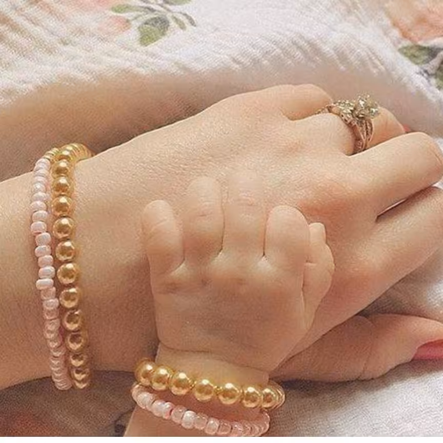 دستبند ست مادر وکودک نوزاد ظریف وشیک