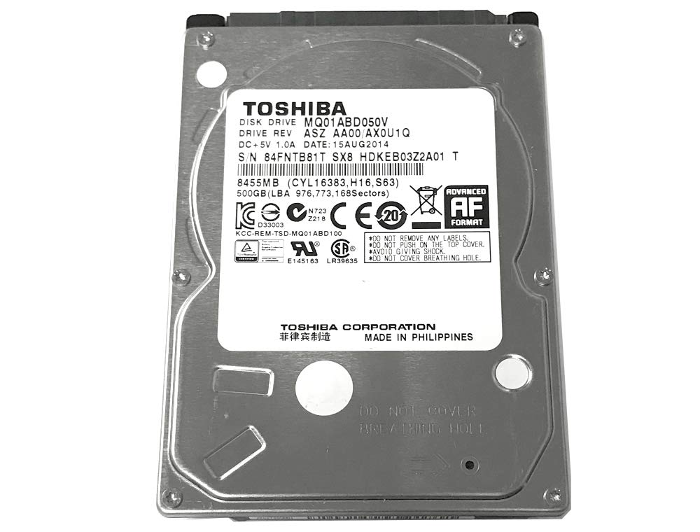 هارددیسک لپتاپی 25 اینچ دست دوم Toshiba SATA ظرفیت 500GBToshiba 500GB Notebook Hard Disk Drive - 5400 RPM SATA 25 Inch USED