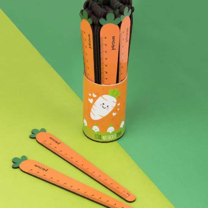 خط کش چوبی فانتزی طرح هویج