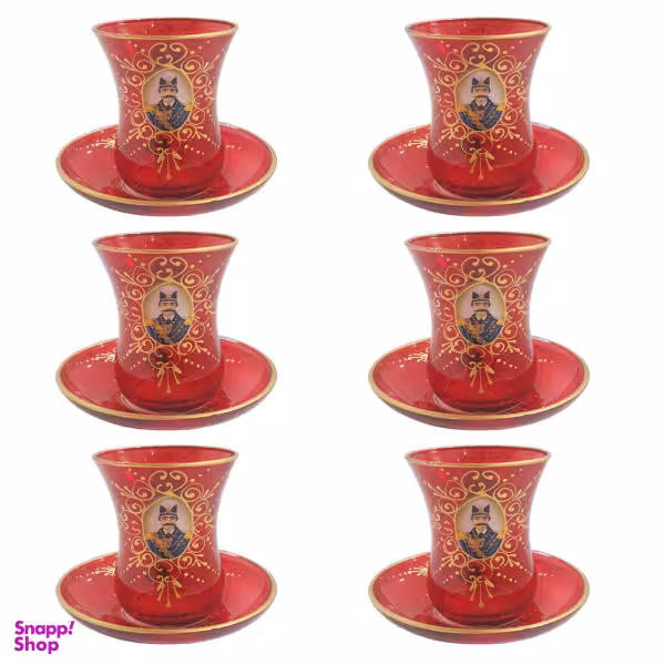 سرویس چای خوری 12 پارچه لاو مدل شاه عباسی