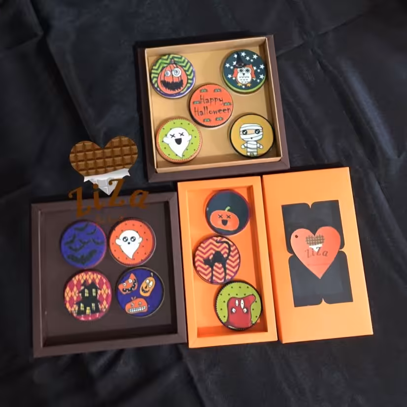 شکلات های هالووینی با طعم های شیری - نسکافه‌ای - کاکائویی