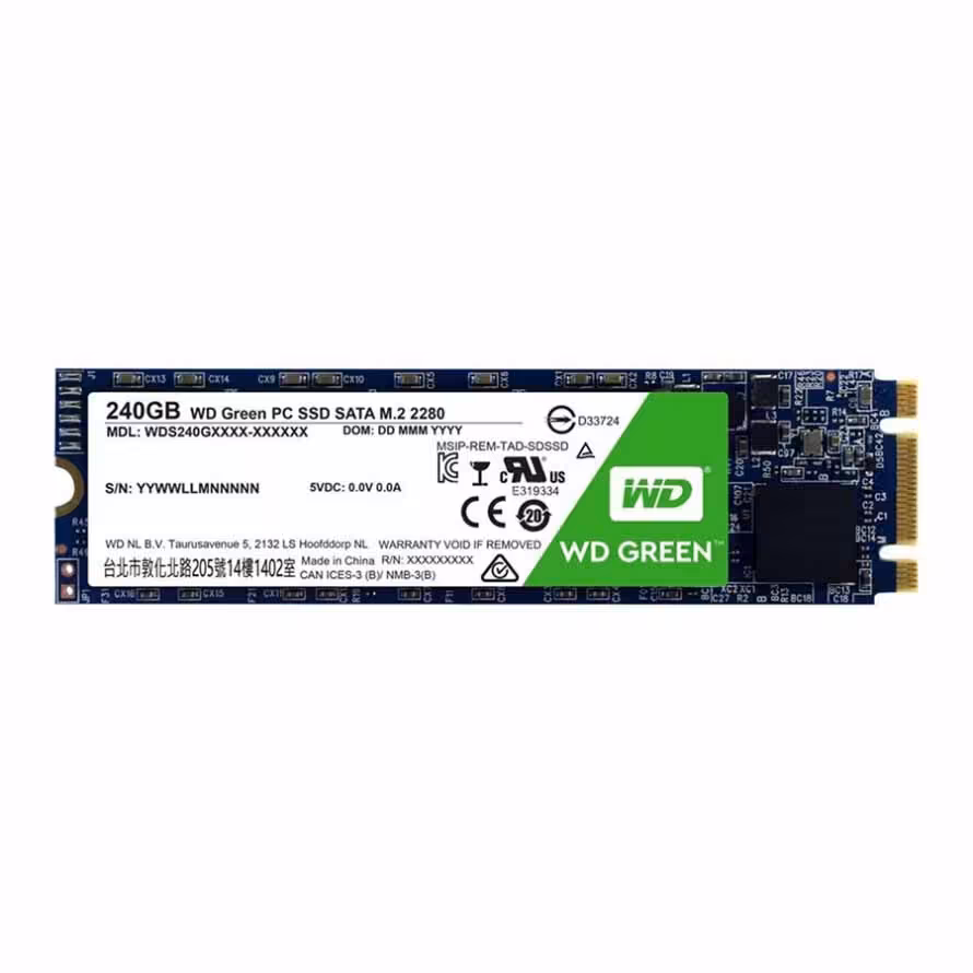خرید اس اس دی وسترن دیجیتال SSD Western Digital WD GREEN M.2 240GB با بهترین قیمت