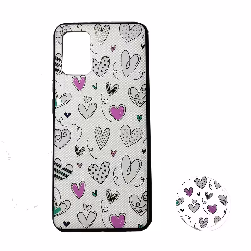 قاب فانتزی برجسته پاپ سوکت دار دخترانه قلبی سامسونگ Samsung Galaxy A02S