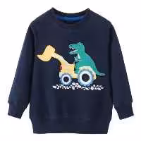 تیشرت آستین بلند بچه گانه طرح لودر و دایناسور