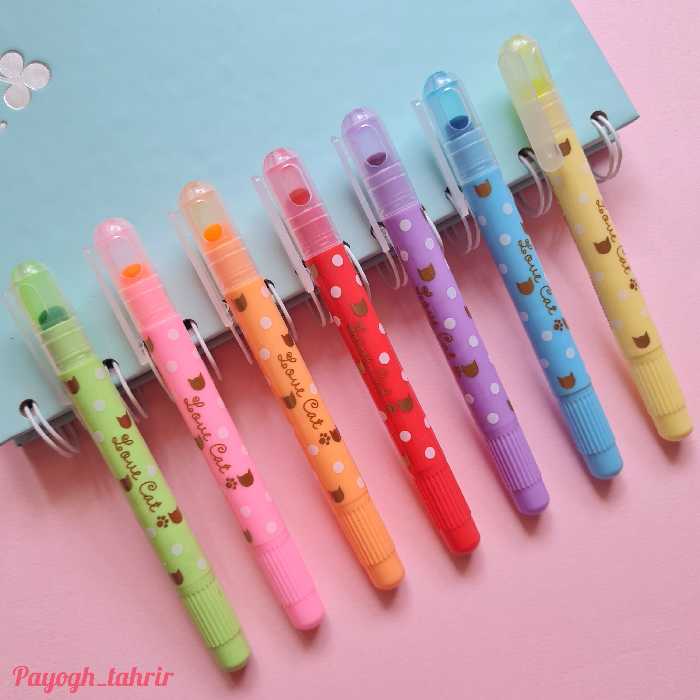 هایلایتر  شمعی ( اصلا خشک نمیشه)، ماژیک هایلایتر، تحریر فانتزی 