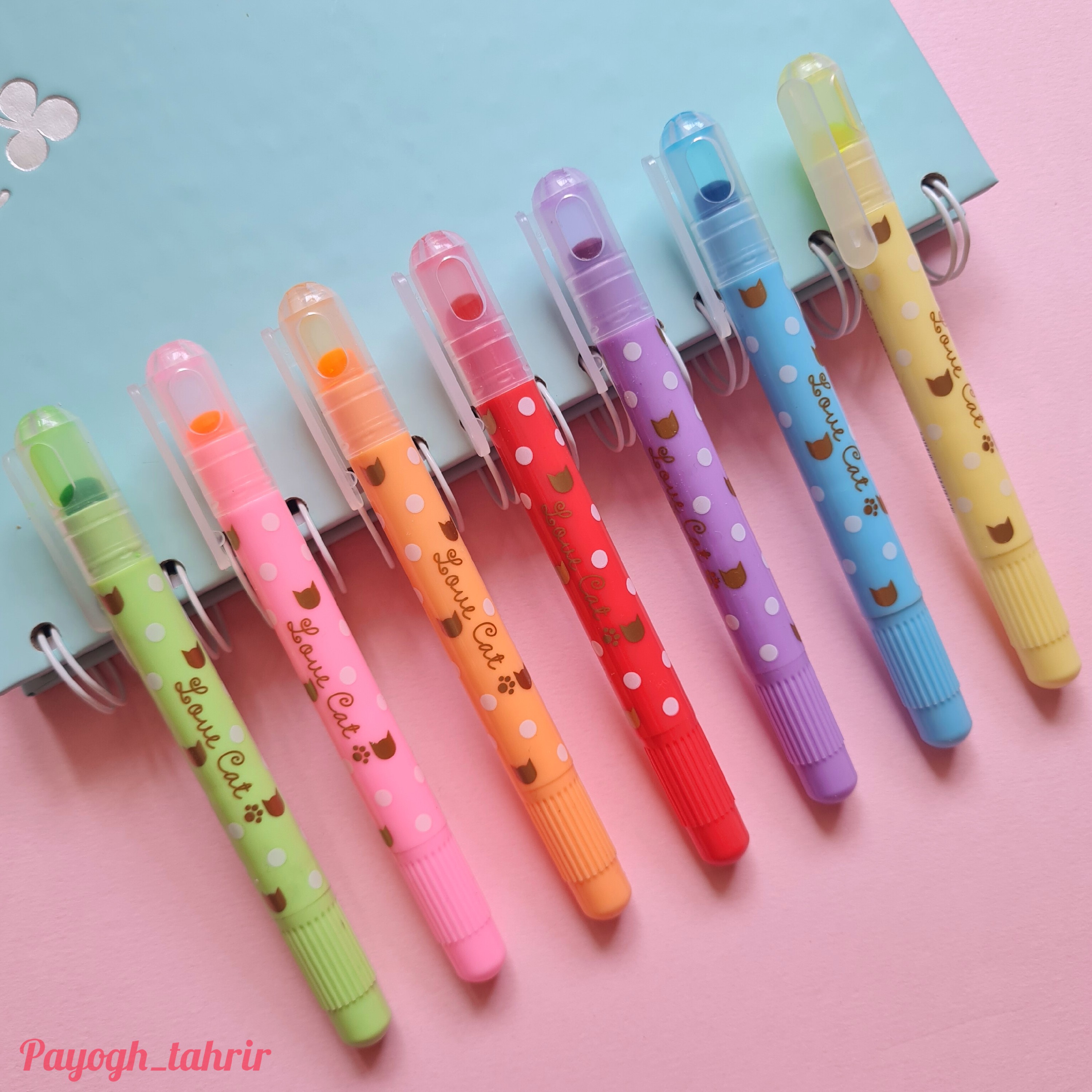 هایلایتر  شمعی ( اصلا خشک نمیشه)، ماژیک هایلایتر، تحریر فانتزی 