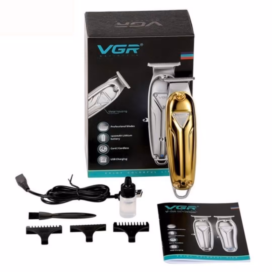 ماشین اصلاح وی جی ار 056 گلد بیسیم شارژ سریع خط زن