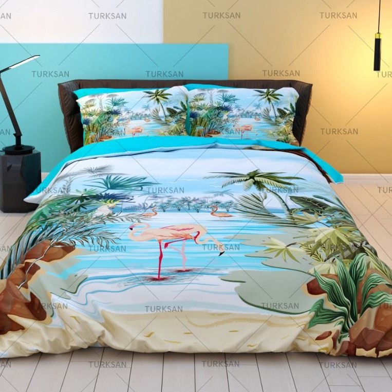 سرویس روتختی ترکسان دو نفره  تک رو 6تکه طرح D384