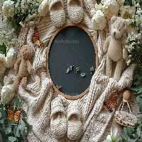 بک دراپ عکاسی نوزاد با عروسک و پروانه | گرافیک با طعم تربچه