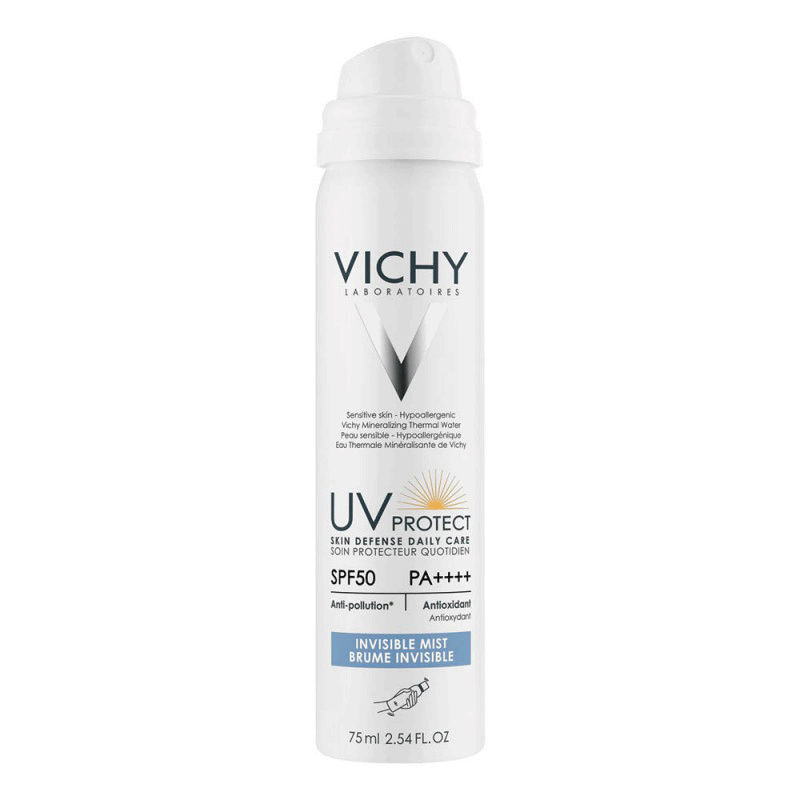 اسپری ضد آفتاب یو وی پروتکت مراقبت روزانه از پوست ویشی Vichy Uv Protect Spf50 Skin Defense Daily Care Invisible Mist