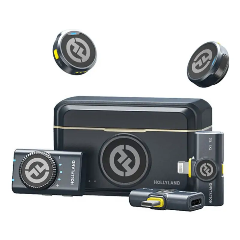 میکروفون یقه ای بی سیم Hollyland LARK M2 DUO 2 Person Wireless Combo Microphone (یکسال گارانتی)