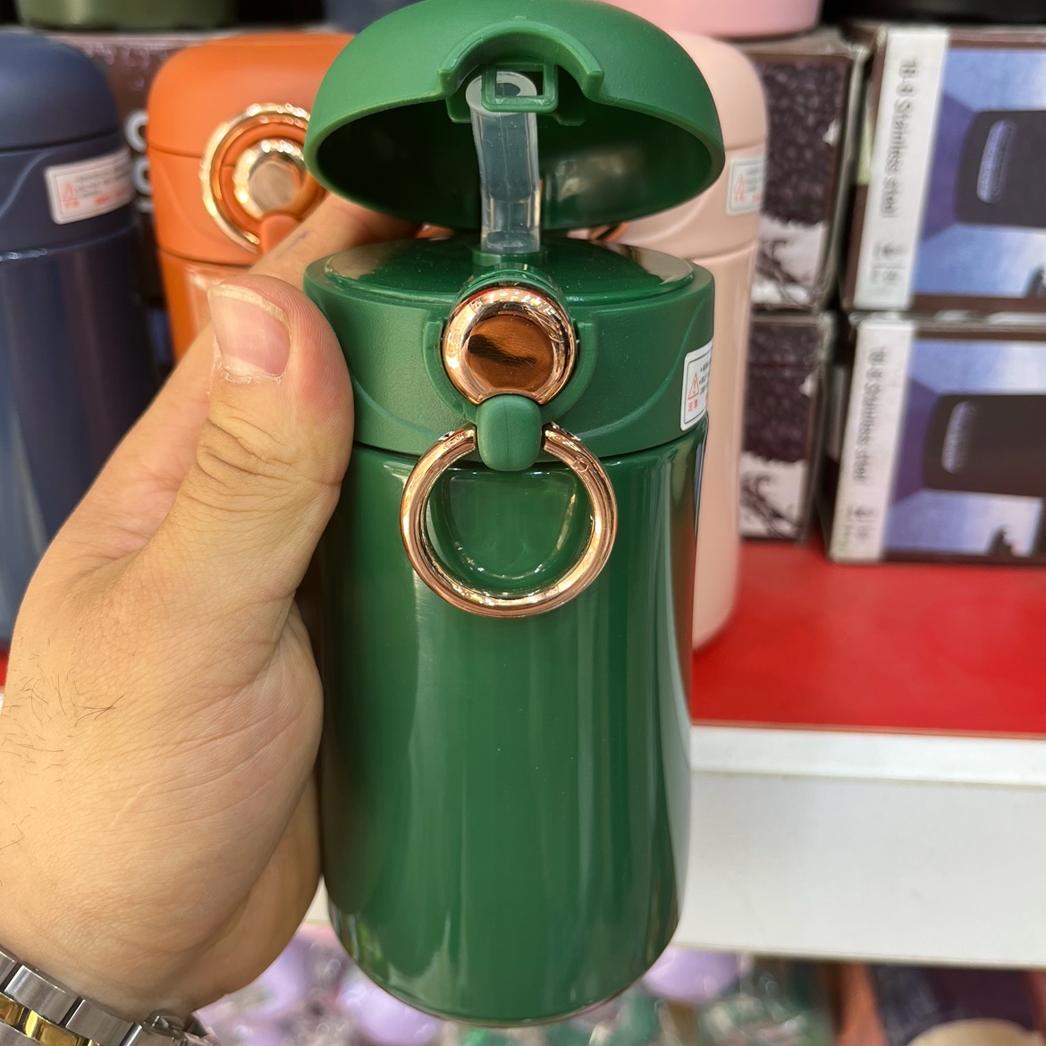 فلاسک قفل دار سبز مدل y-cup0.400 ml