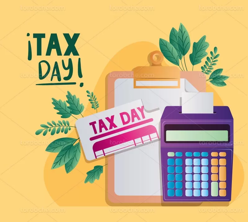 وکتور روز محاسبه مالیات | گرافیک با طعم تربچه