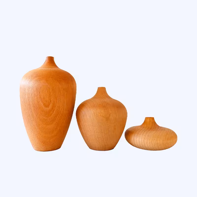 ست گلدان چوبی غنچه