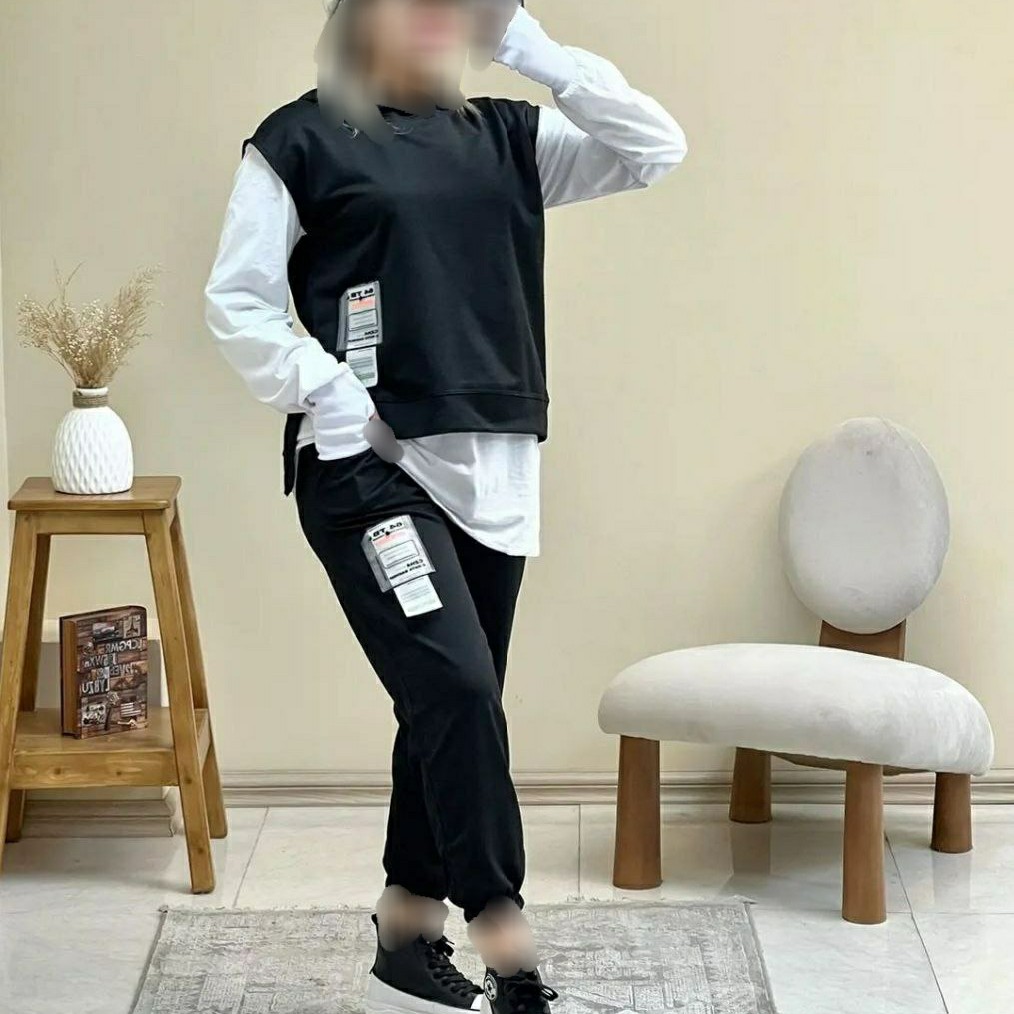 سه تیکه پاییزه پنبه سوپر  زنانه فریسایز38تا48