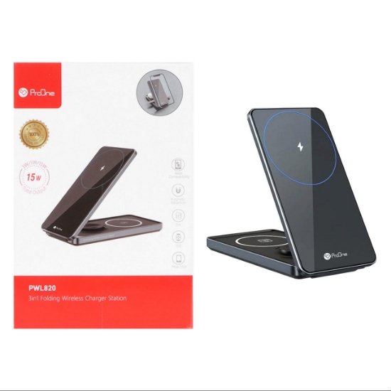 شارژر بی‌سیم سه کاره پرووان مدل PWL820