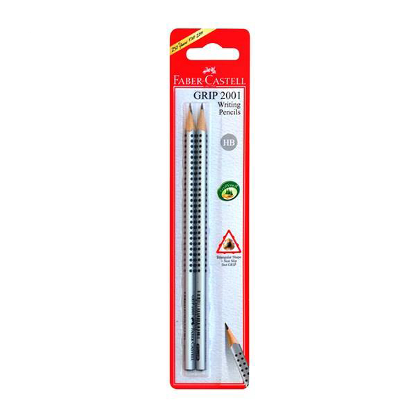 مداد مشکی فابر کاستل مدل Grip 2001 - بسته 2 عددی