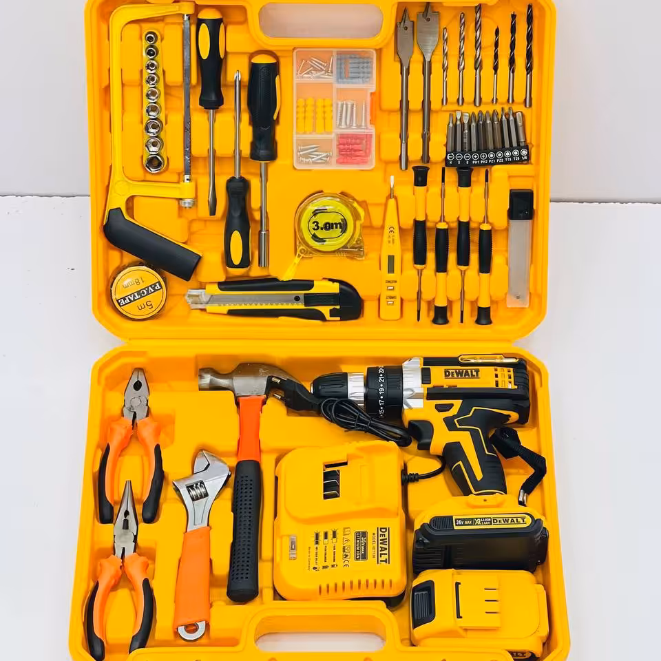 پک کامل ابزار دریل شارژی  دیوالت 36 ولت