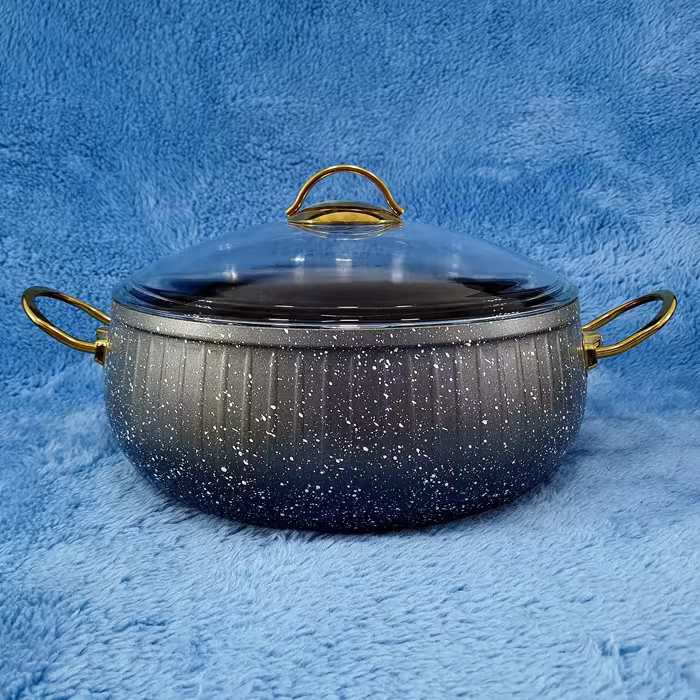 قابلمه گرانیتی سایز 28 برند اویز مدل سلین طوسی EVIZ