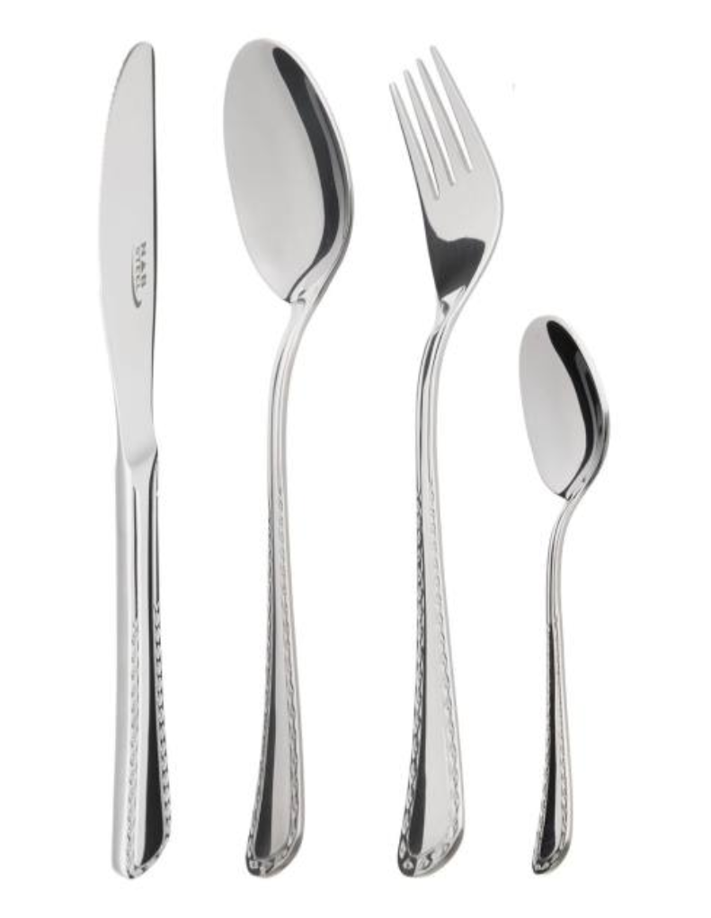 سرویس قاشق و چنگال 24 پارچه ناب استیل مدل برلین مات (سندبلاست) Nab Steel Berlin 24 Pcs