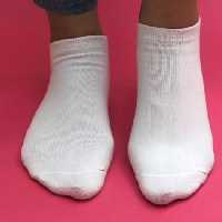 جوراب مچی سفید ساده نخی اعلا (سه جفت) فری سایز 