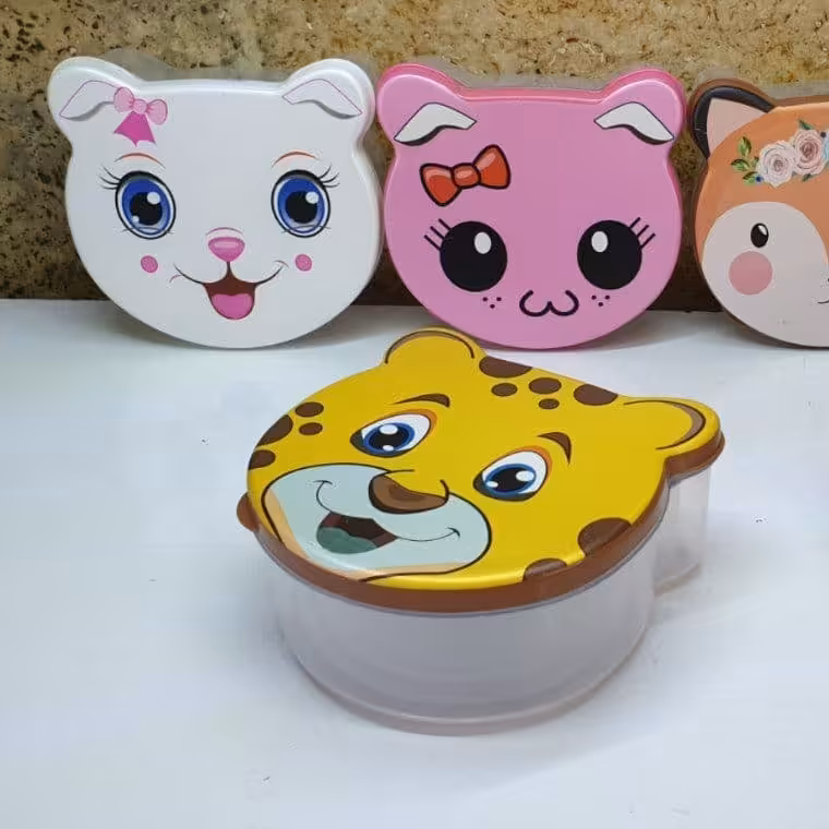 ظرف غذای 4تیکه طرح حیوانات